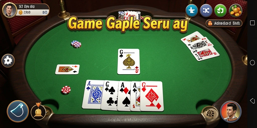 Gameplay Gaple yang seru dan interaktif.