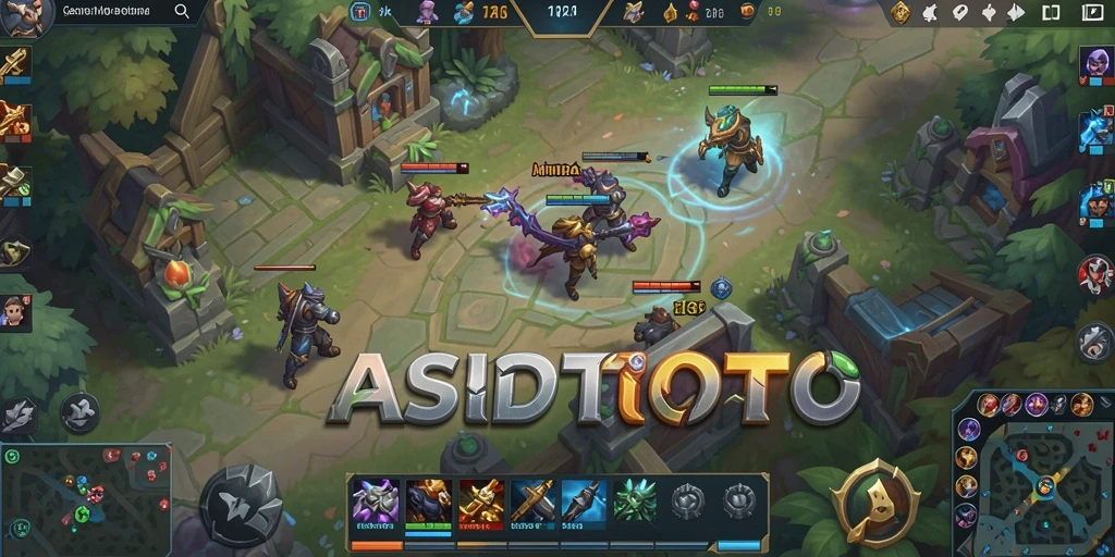 Screenshot gameplay ASDTOTO yang menunjukkan pertarungan antar tim.