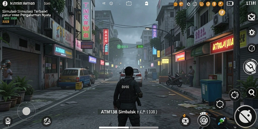 Tampilan gameplay menarik dari aplikasi simulasi ATM138.