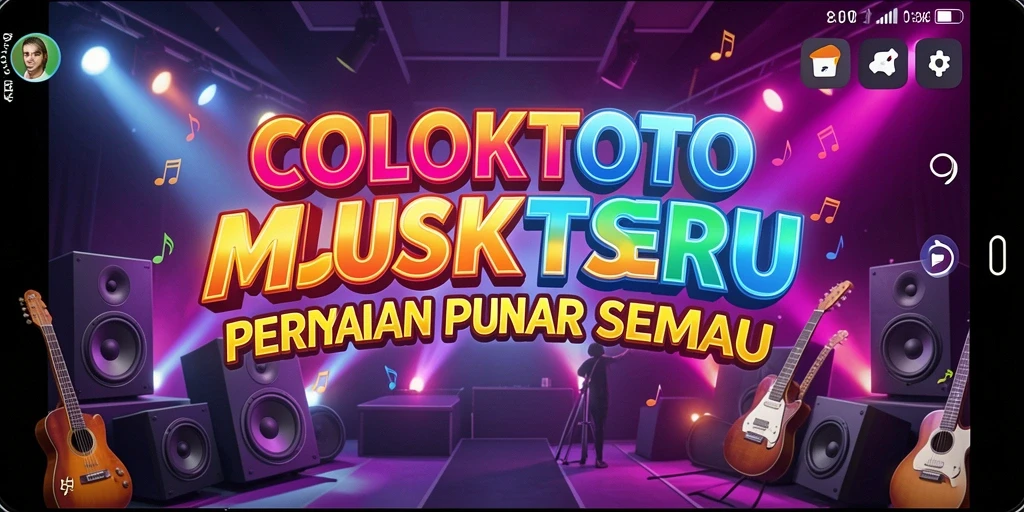 Tampilan gameplay menarik dalam COLOKTOTO dengan berbagai lagu.