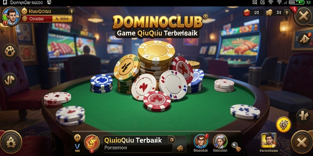Tampilan gameplay seru dari DOMINOCLUB dengan strategi QiuQiu.