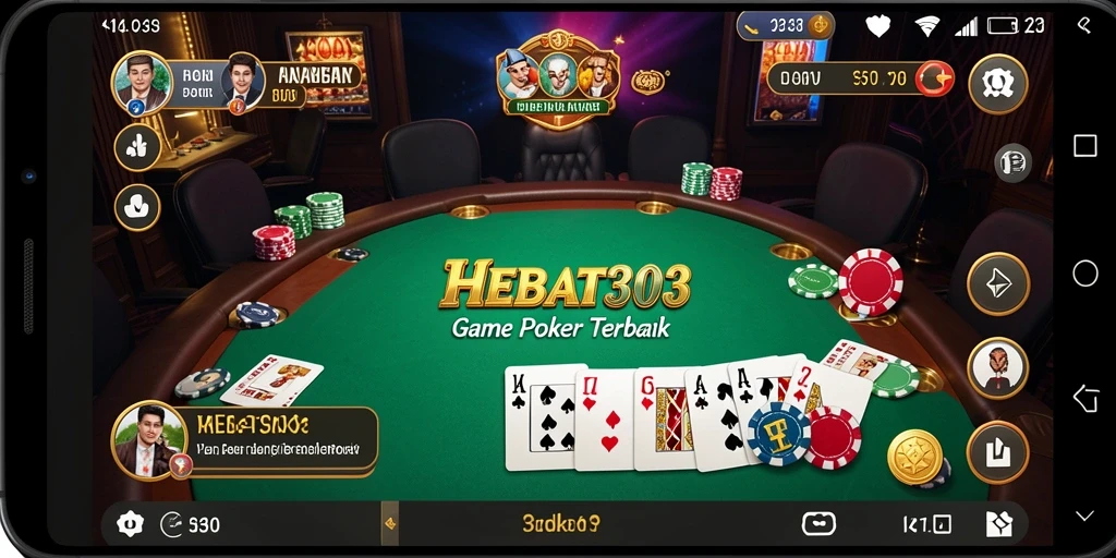Tampilan gameplay <strong>HEBAT303</strong> yang menarik dan penuh strategi Poker.