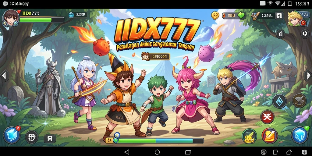 Screenshot IDX777 menampilkan karakter anime dalam berbagai petualangan menarik.