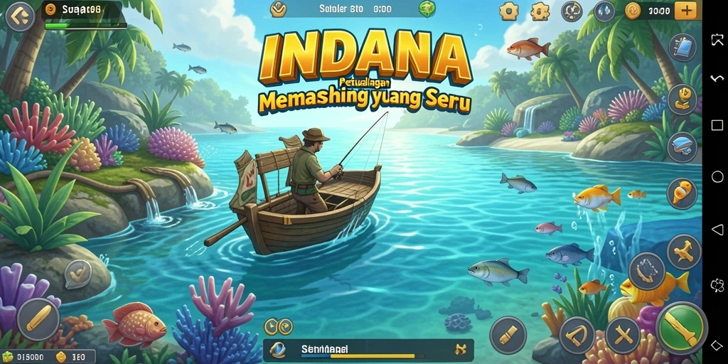 Tangkapan ikan yang menggembirakan dalam gameplay INDAAA.