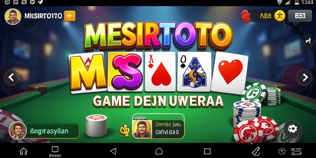 Tampilan gameplay seru di MESIRTOTO dengan banyak variasi permainan Domino.