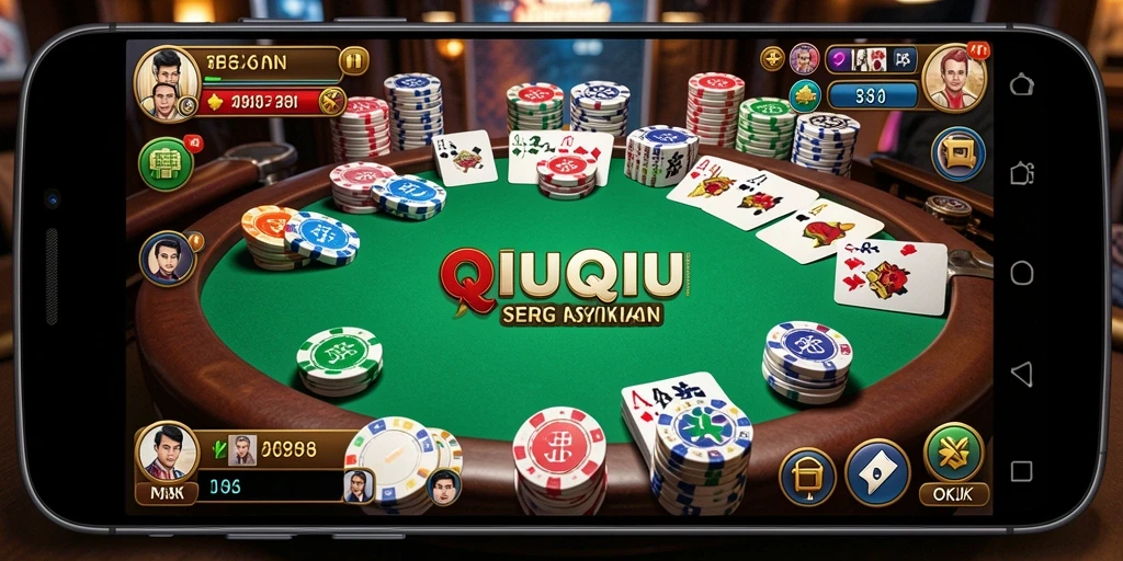 Tampilan gameplay QiuQiu yang seru dan interaktif.