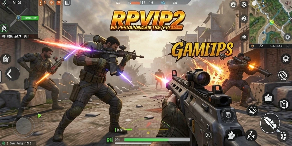 Gameplay RPVIP2 menampilkan pertempuran TPS yang intens dan mendebarkan.