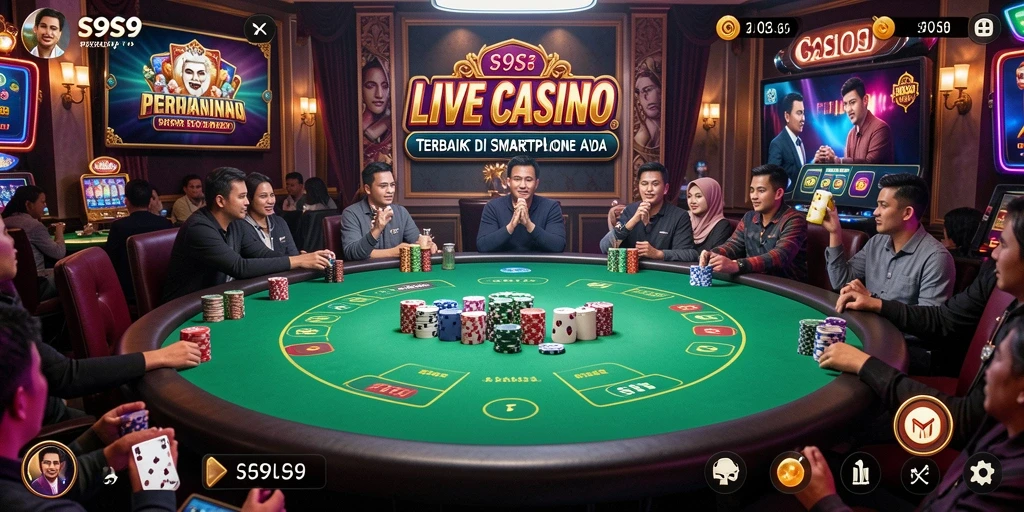 Tampilan gameplay Live Casino yang menegangkan dan interaktif.
