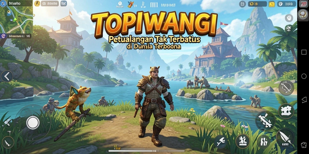 Screenshot menampilkan aksi menarik dalam permainan Open World TOPIWANGI.