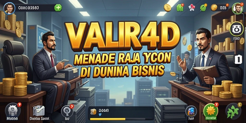 Screenshot gameplay VALIR4D menampilkan pengalaman manajemen bisnis yang mendalam.