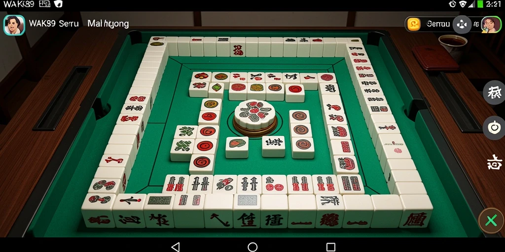 Tampilan gameplay WAK89 yang menampilkan keseruan permainan Mahjong.